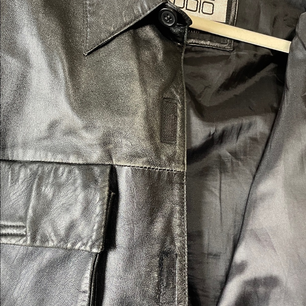 Wilson The Leather Experts Pelle Studio Black Leather Shirt Jacket. Size XXL. - Picture 7 of 10